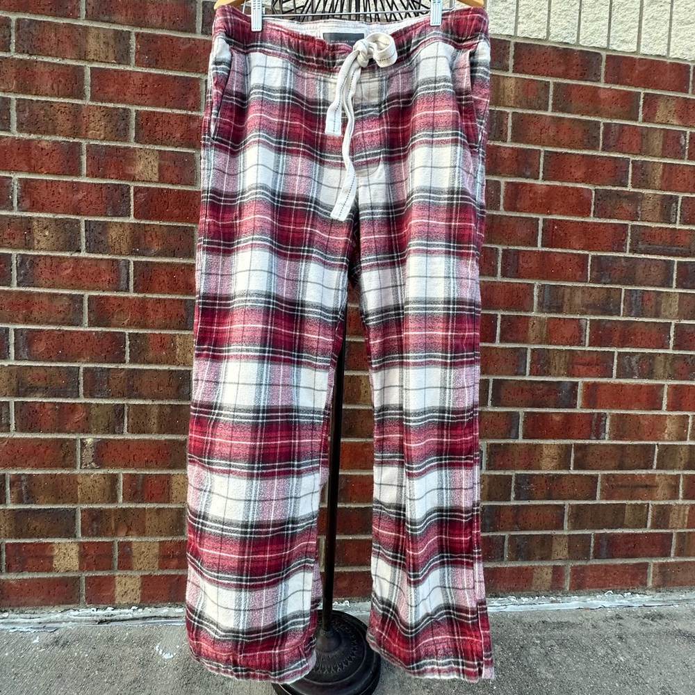 Abercrombie & Fitch Pajamas Heavy Tartan Plaid Flannel Baggy Lounge Pants L